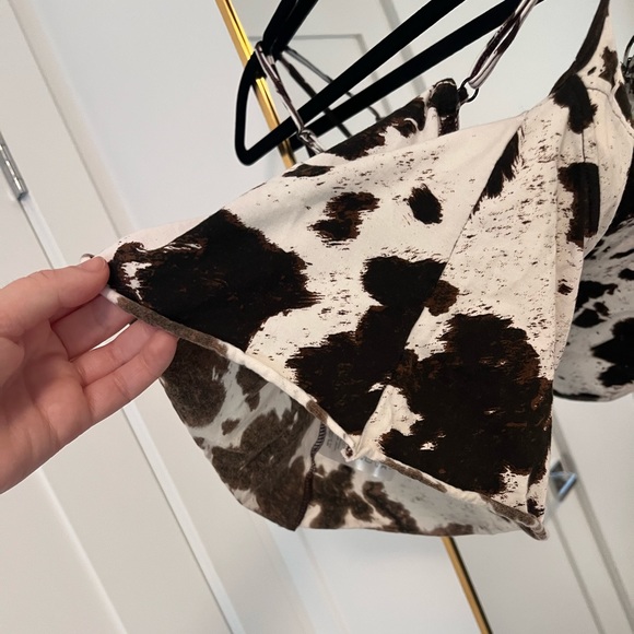 Cow Print Crop Top - Picture 5 of 5